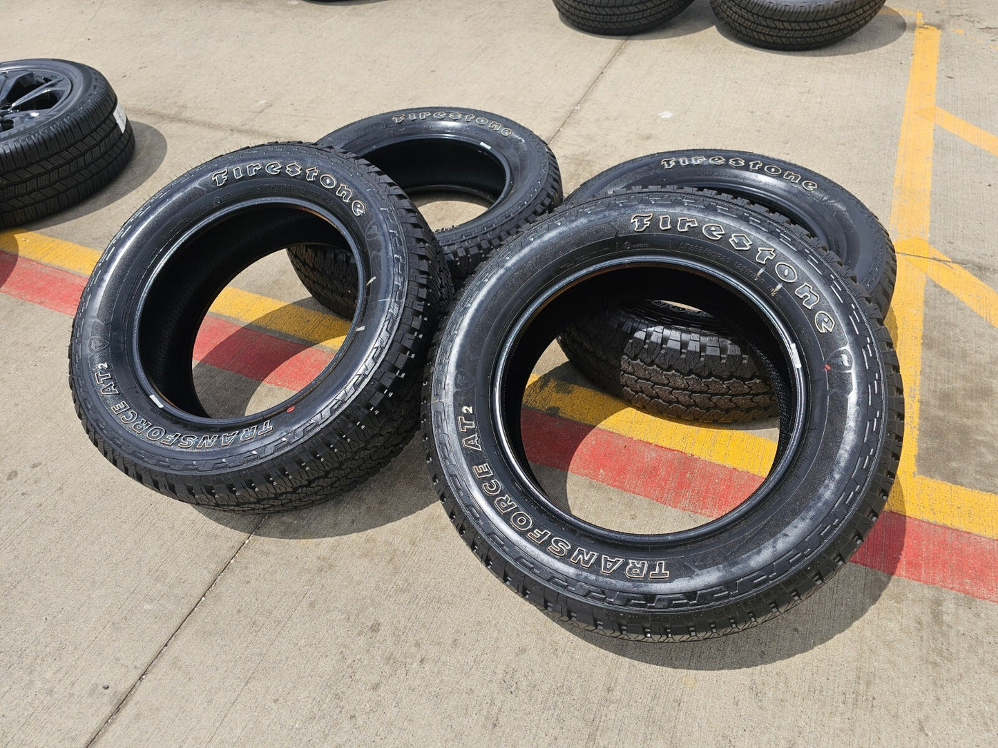 (4) 285/60/20 Firestone Transforce A/T2 tires LT 10 Ply load range E M+S NEW