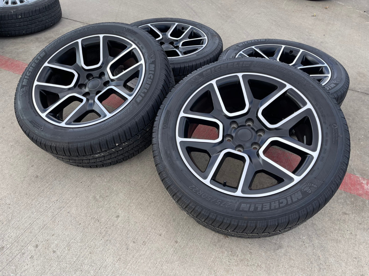 22" Dodge Ram 1500 OEM Replica LIMITED Laramie wheels rims black 2725 2684 tires