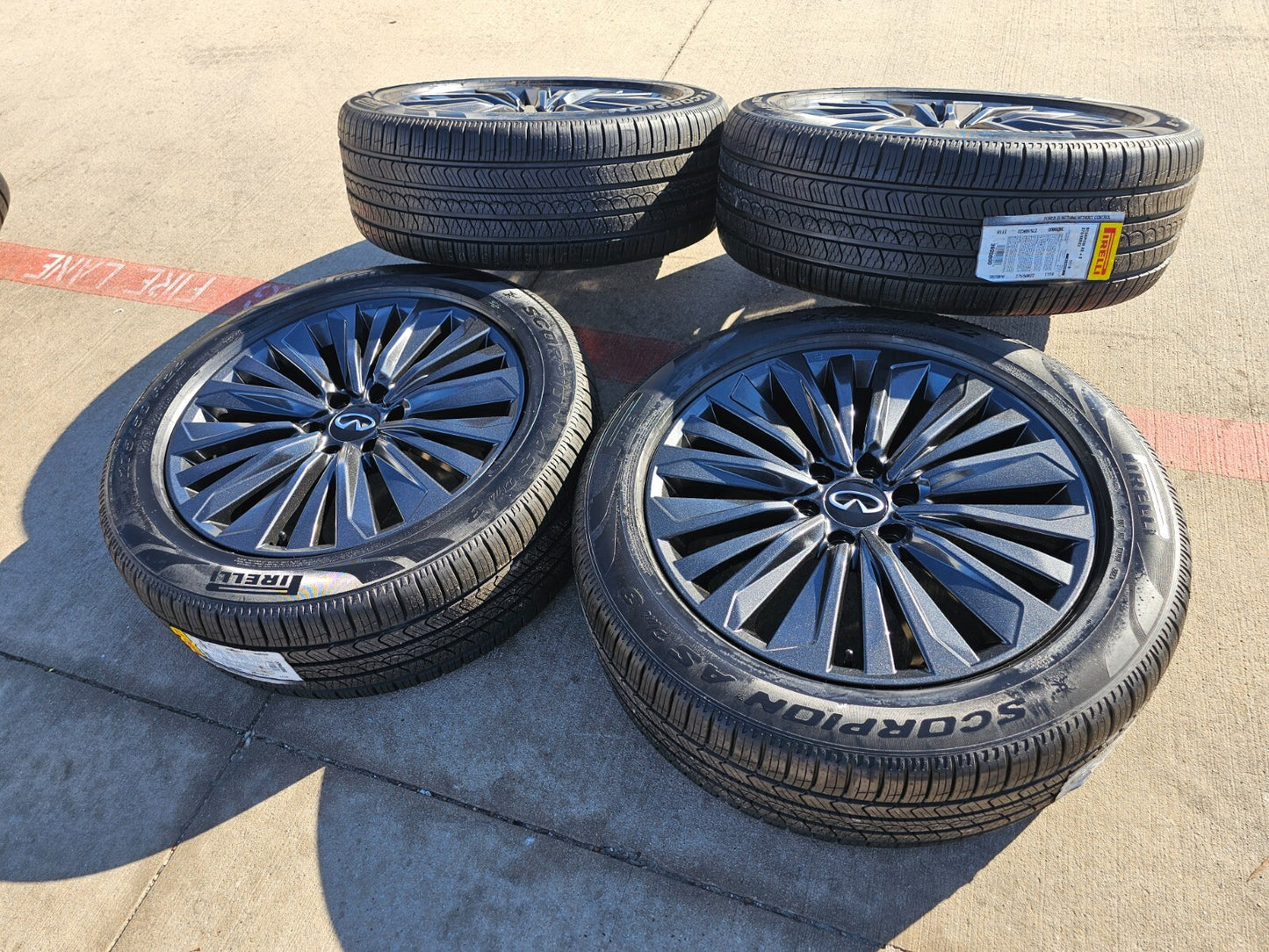 22" Infiniti QX80 QX56 Nissan Titan Armada OEM wheels rims tires 2024 2025 NEW