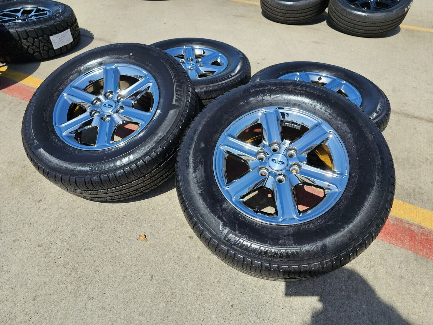 18" Ford F-150 Expedition OEM chrome rims wheels tires MICEHLIN 2024 2025 NEW