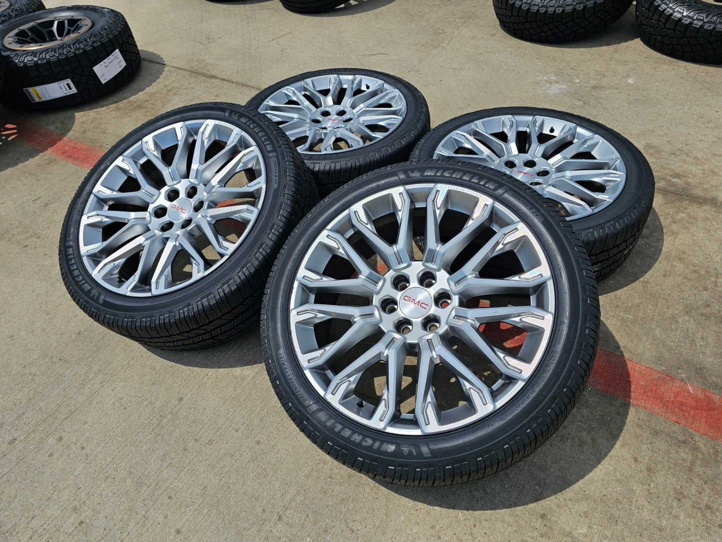 24" GMC Yukon Sierra DENALI OEM wheels rims tires 2024 2025 2026 NEW MICHELIN