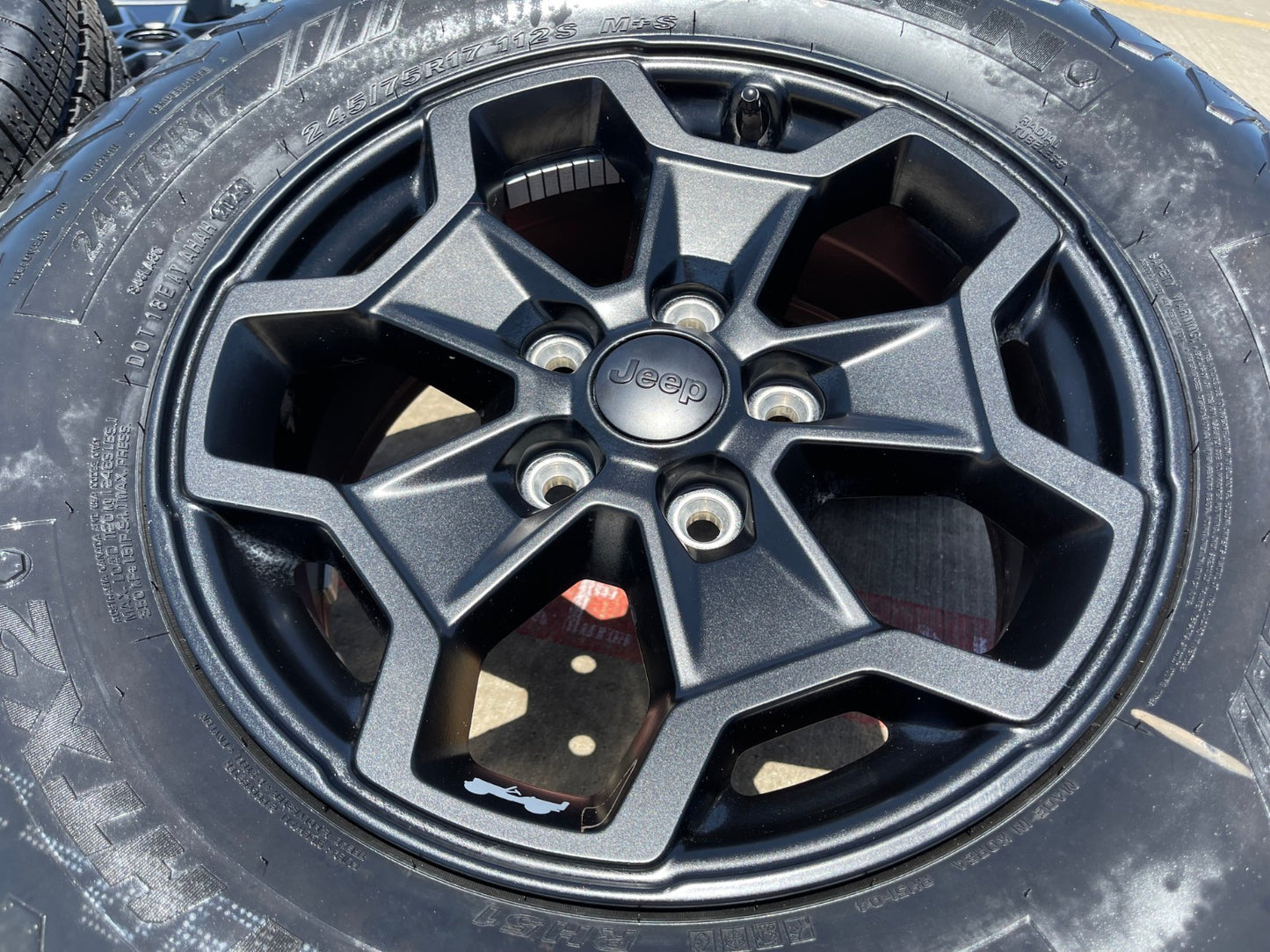 17" Jeep Wrangler SPORT OEM wheels rims tires 9237 black 2023 2024 2025 NEW