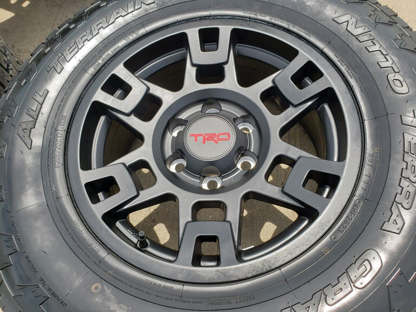 17" Toyota Tacoma 4Runner OEM wheels rims black 75167 TRD FJ NITTO NEW