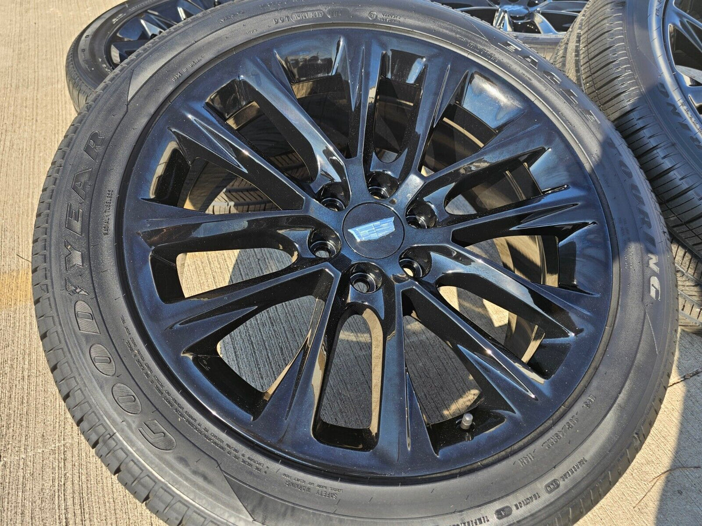 22" Cadillac Escalade black OEM 4804 wheels rims Chevy GMC tires NEW