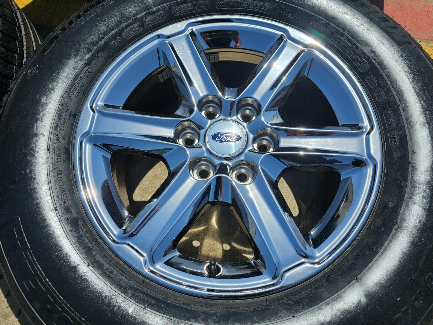 18" Ford F-150 Expedition OEM chrome rims wheels tires MICEHLIN 2024 2025 NEW