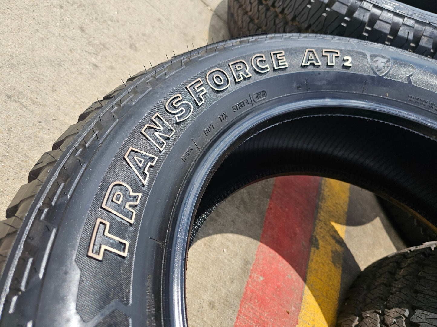 (4) 285/60/20 Firestone Transforce A/T2 tires LT 10 Ply load range E M+S NEW