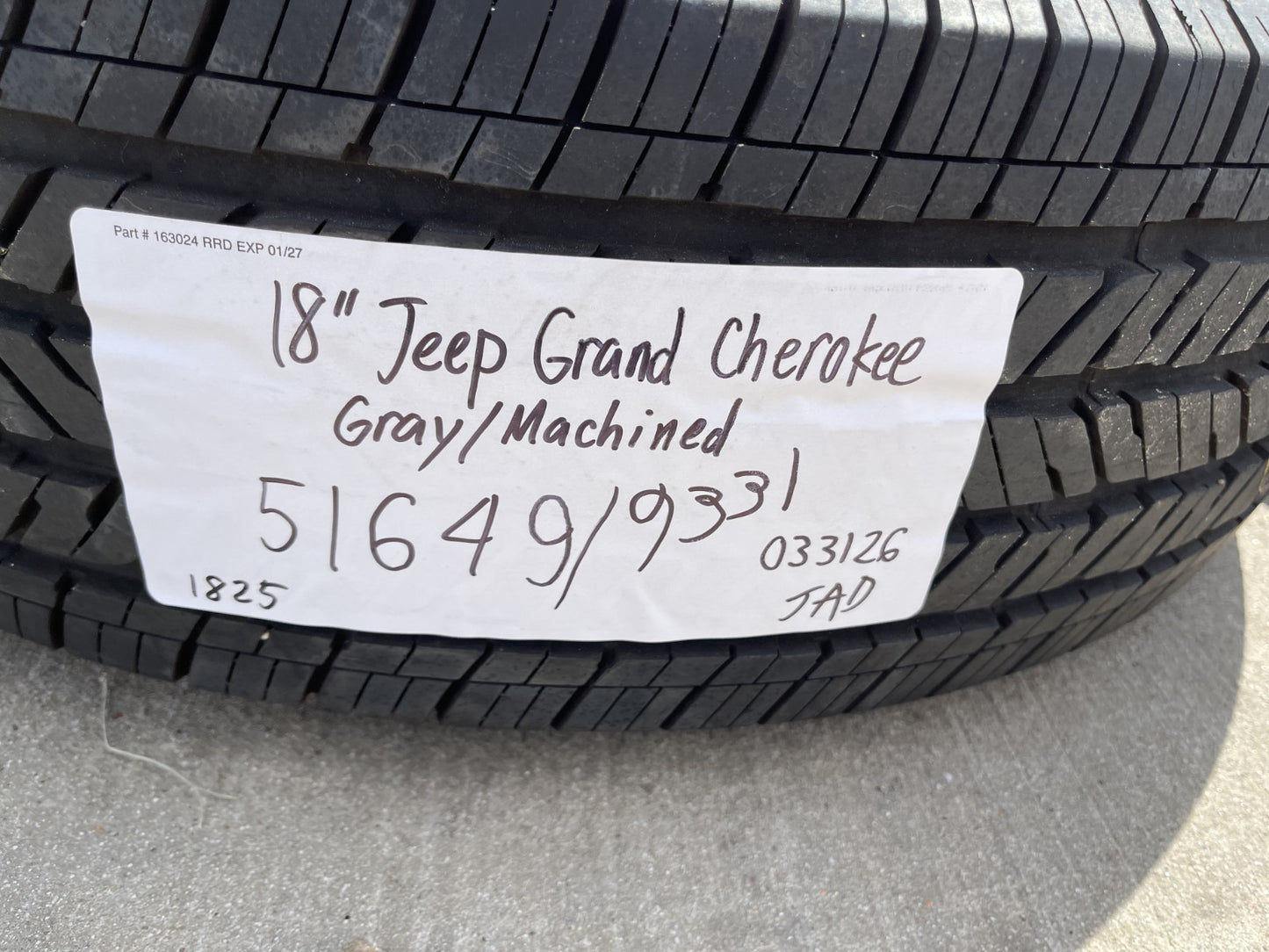18" Jeep Wrangler Grand Cherokee Gladiator OEM 9331 wheels rims 2025 2026 NEW