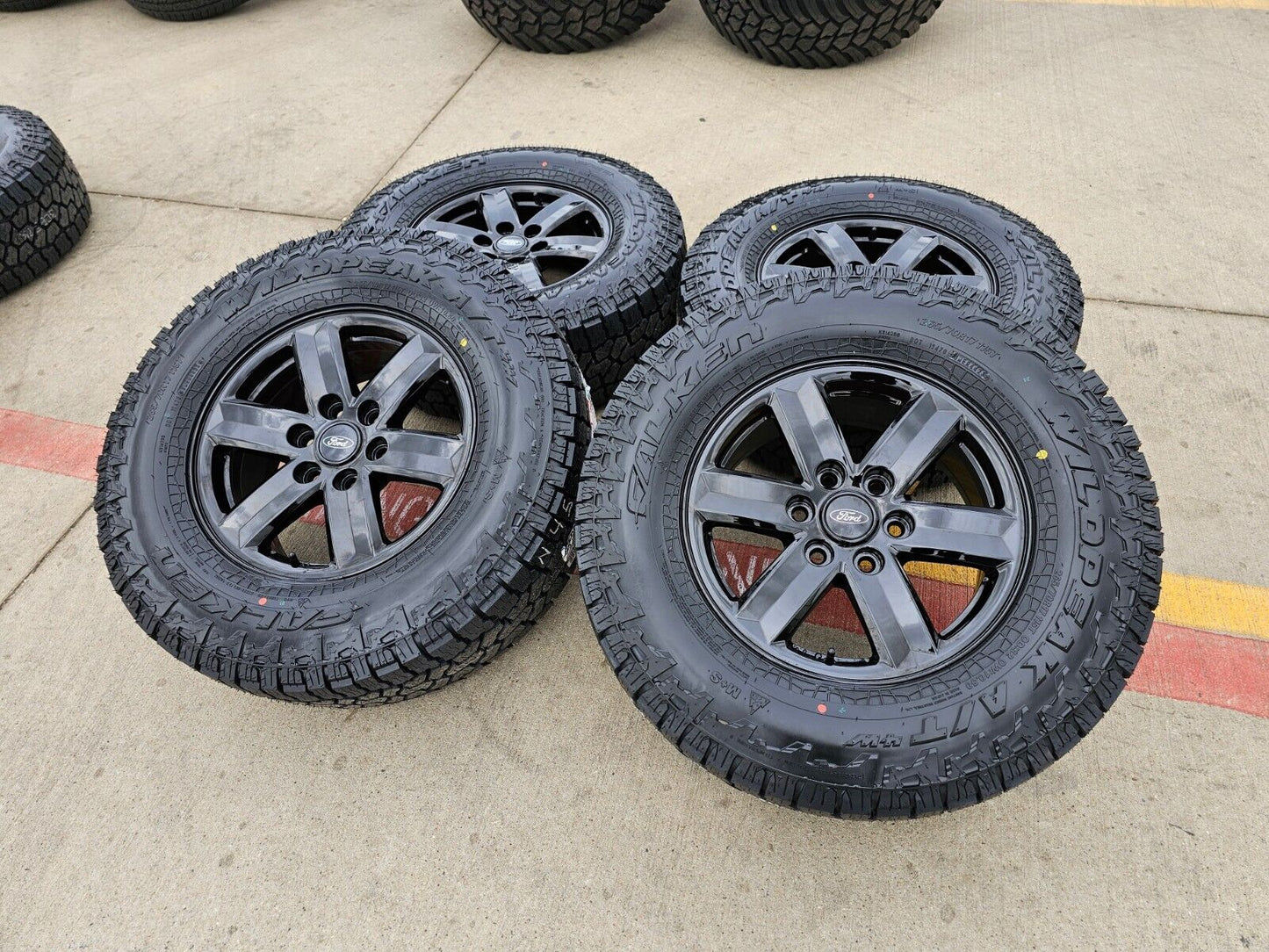 17" Ford F-150 OEM black Tremor rims wheels tires 10339 A/T4 2023 2024 2025 NEW