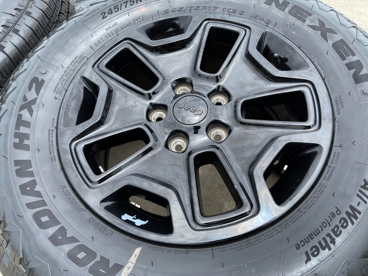 17" Jeep Wrangler Gladiator OEM wheels rims 9118 black tires NEW