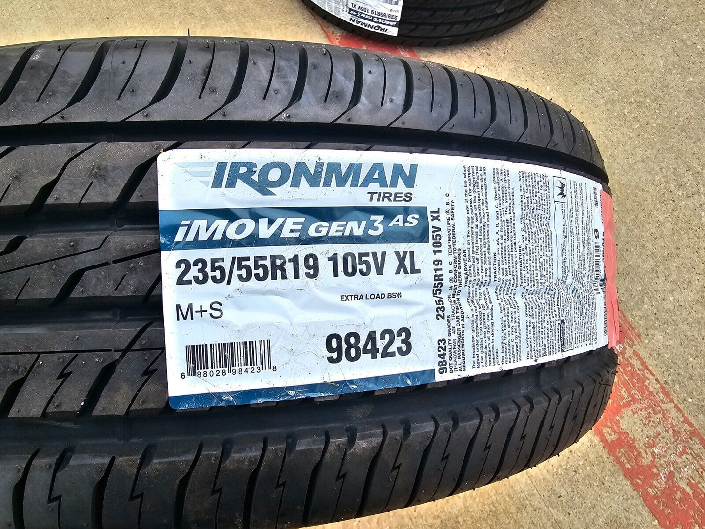 (1) 235/55/19 Ironman iMove Gen3 A/S tire 105V XL NEW
