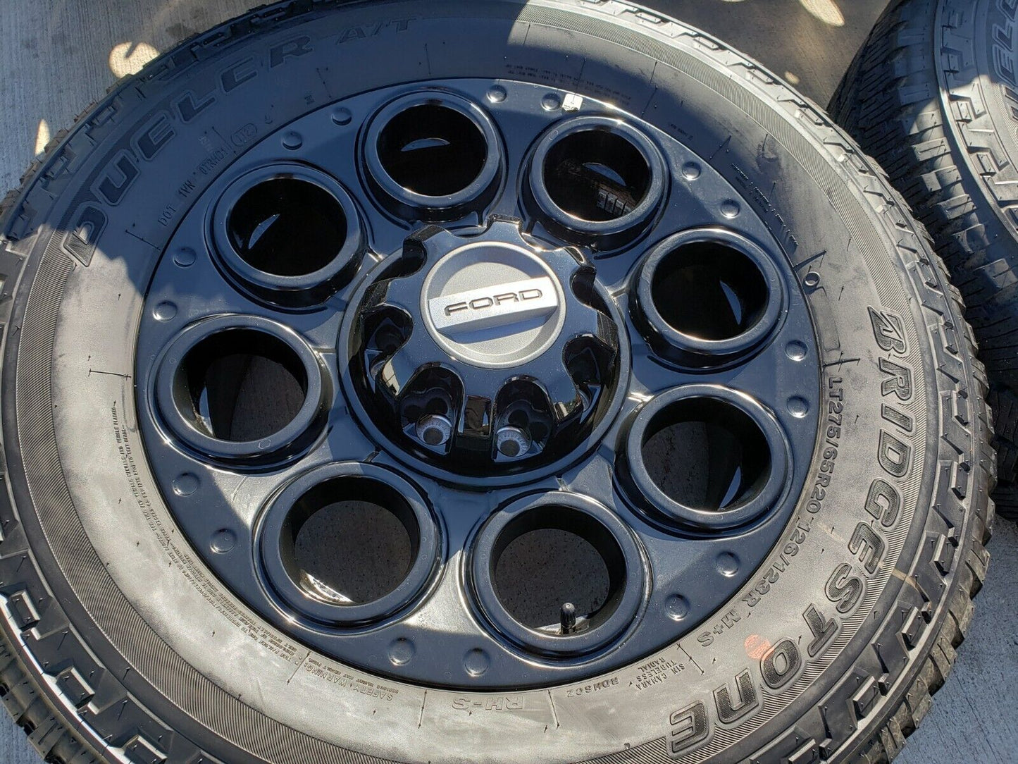 20" Ford F-250 F-350 OEM black TREMOR wheels rims 10299 tires BRIDGESTONE