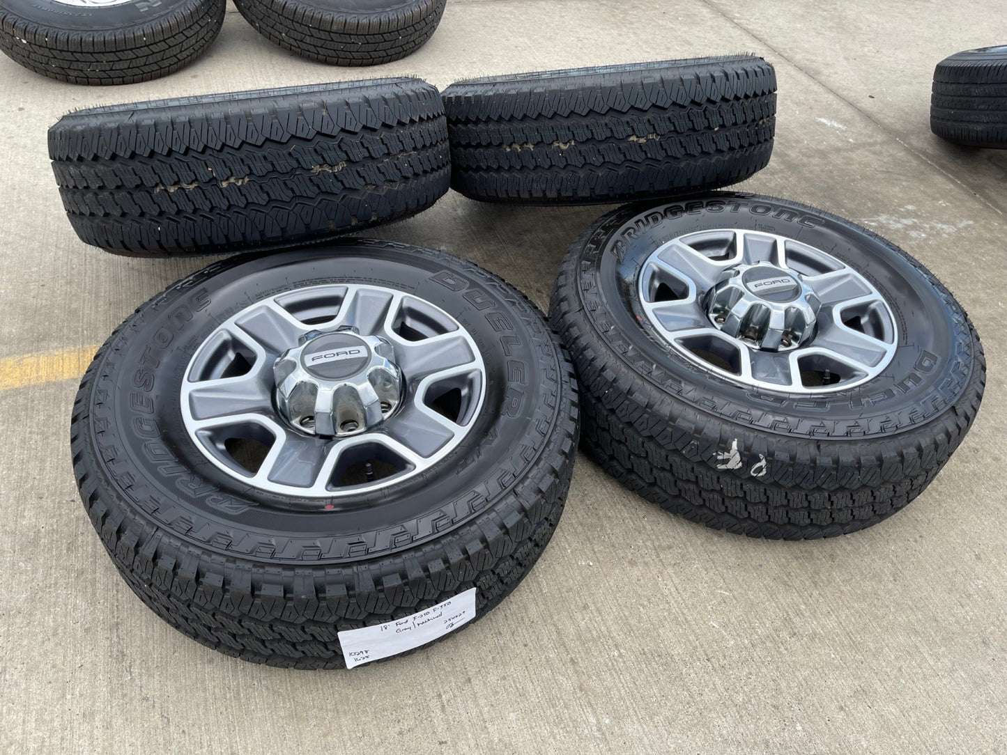 18" Ford F-250 F-350 Lariat FX-4 OEM gray wheels 10298 tires 2024 2025 2026 NEW