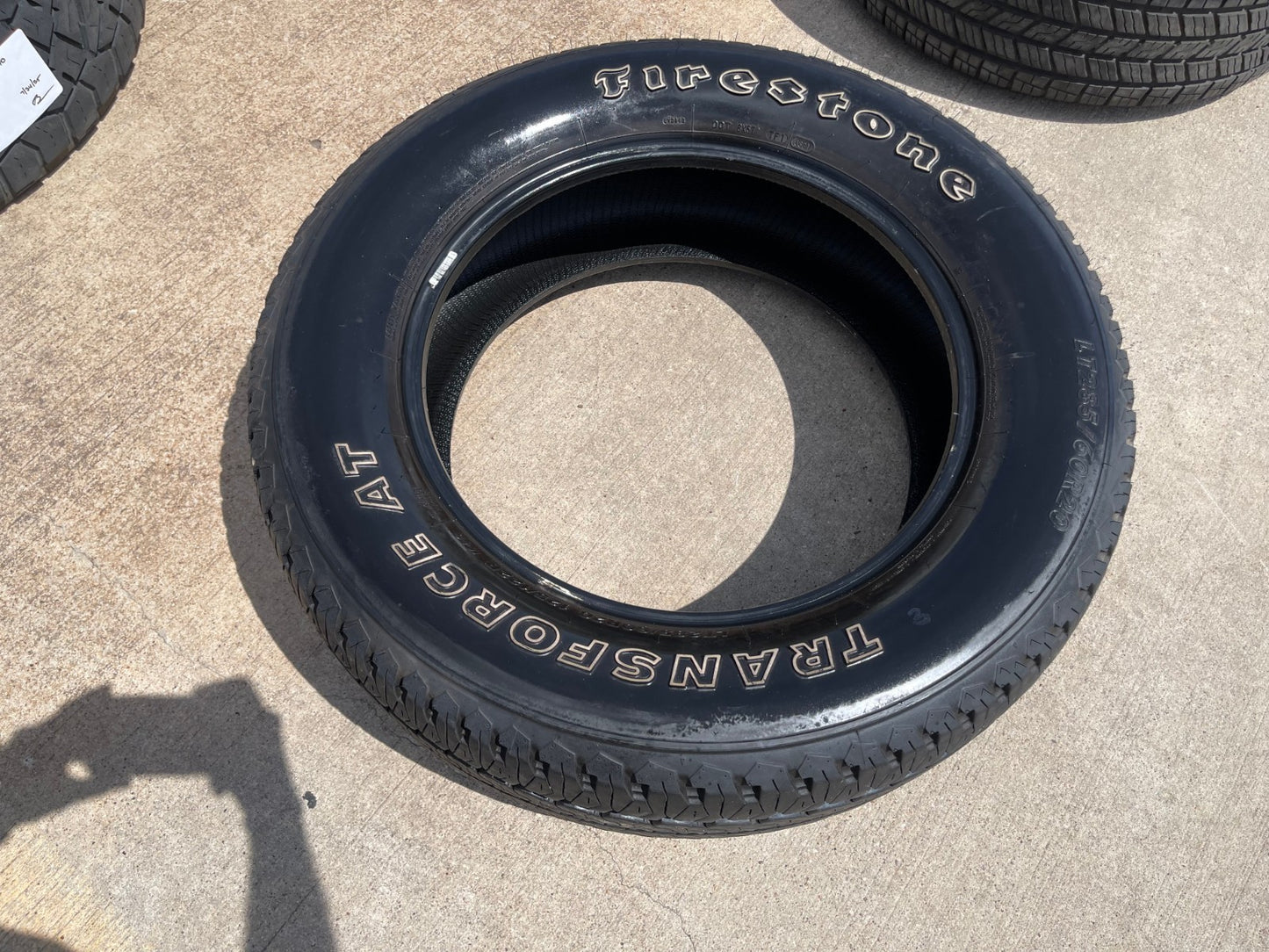 (1) 285/60/20 Firestone Transforce A/T tire LT 10 ply load range E