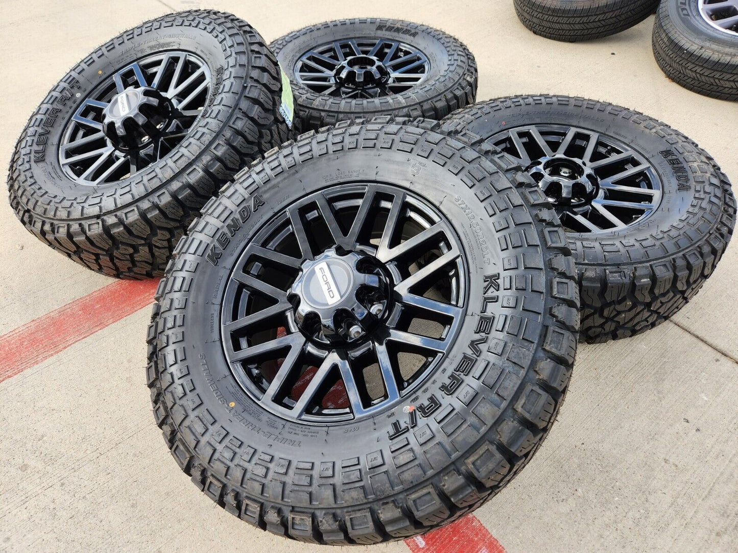 20" Ford F-250 F-350 OEM Black rims wheels tires 10201 TREMOR 2024 2025 NEW 37"