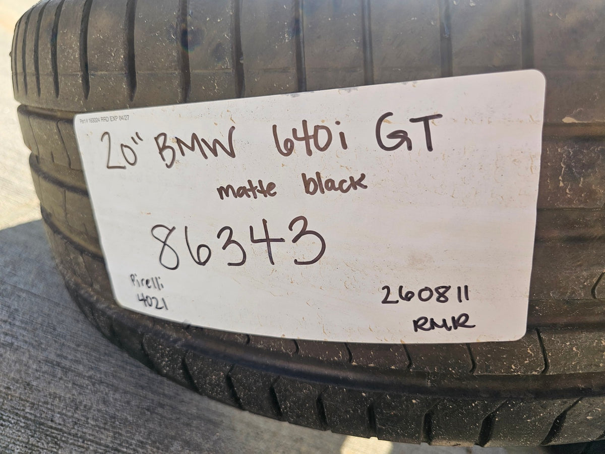 20" BMW M760i 740i 640i OEM 86343 86344 Series 760M SET black wheels rims tires