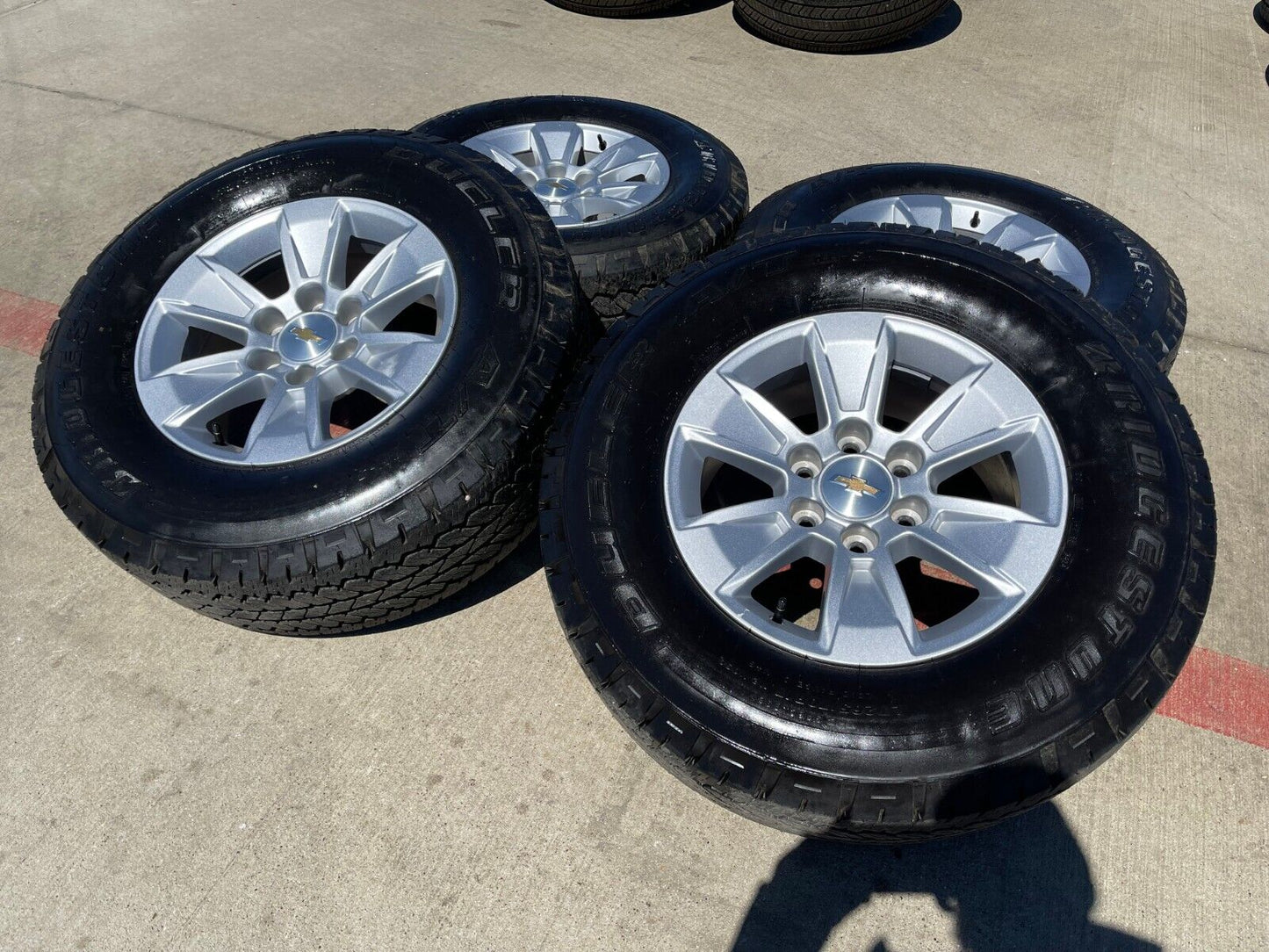 17" Chevy Silverado OEM wheels rims tires 5908 GMC Sierra Yukon 2024 2025 NEW AT