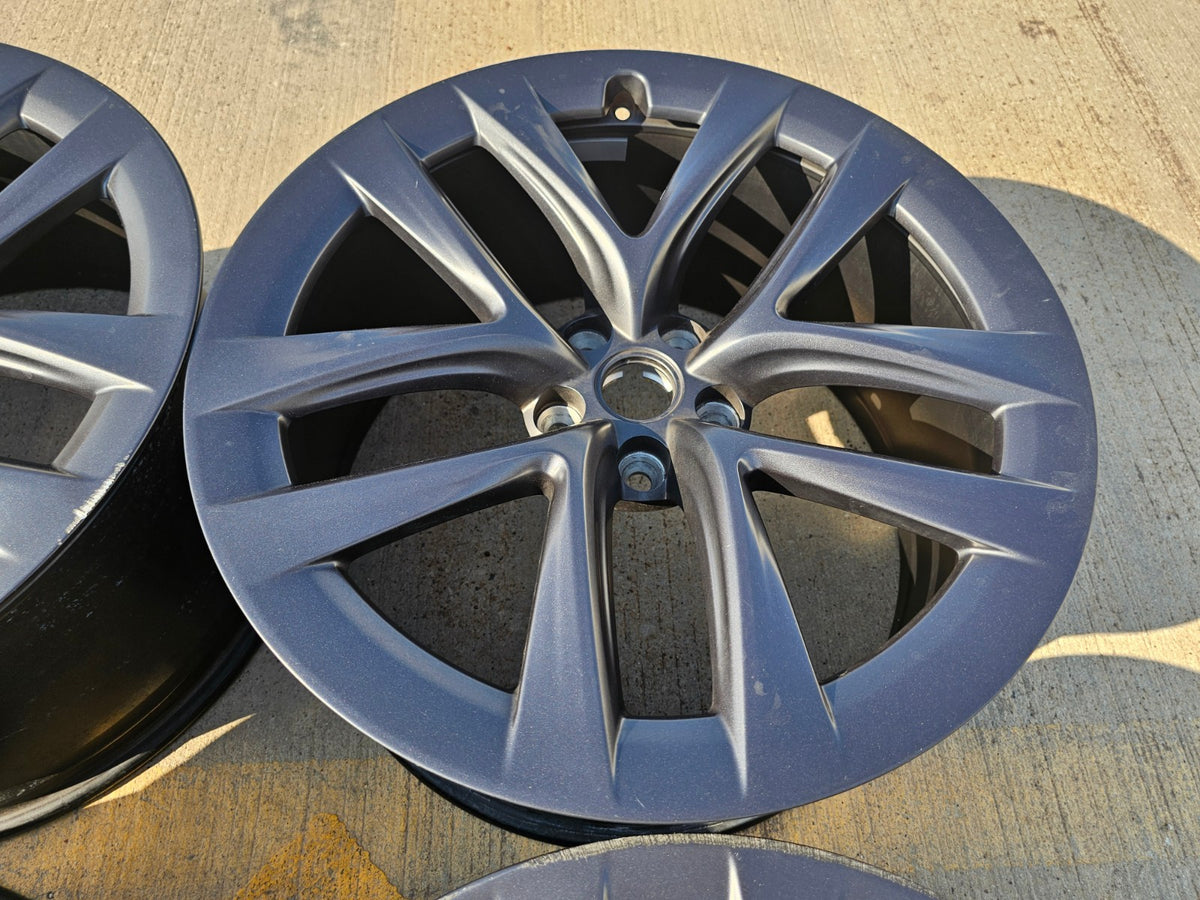 21" Tesla Model S OEM 210077 210078 PLAID wheels rims 2024 2025 2026 2027 SET