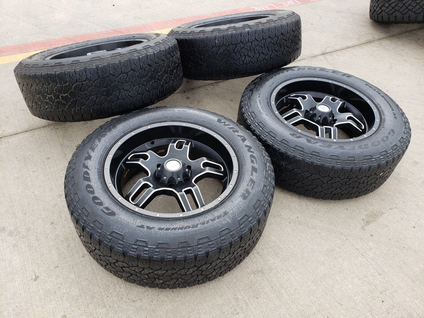 20x9 American Outlaw Chevy Silverado RAM Tacoma wheels rims 6x139 6x5.5 tires