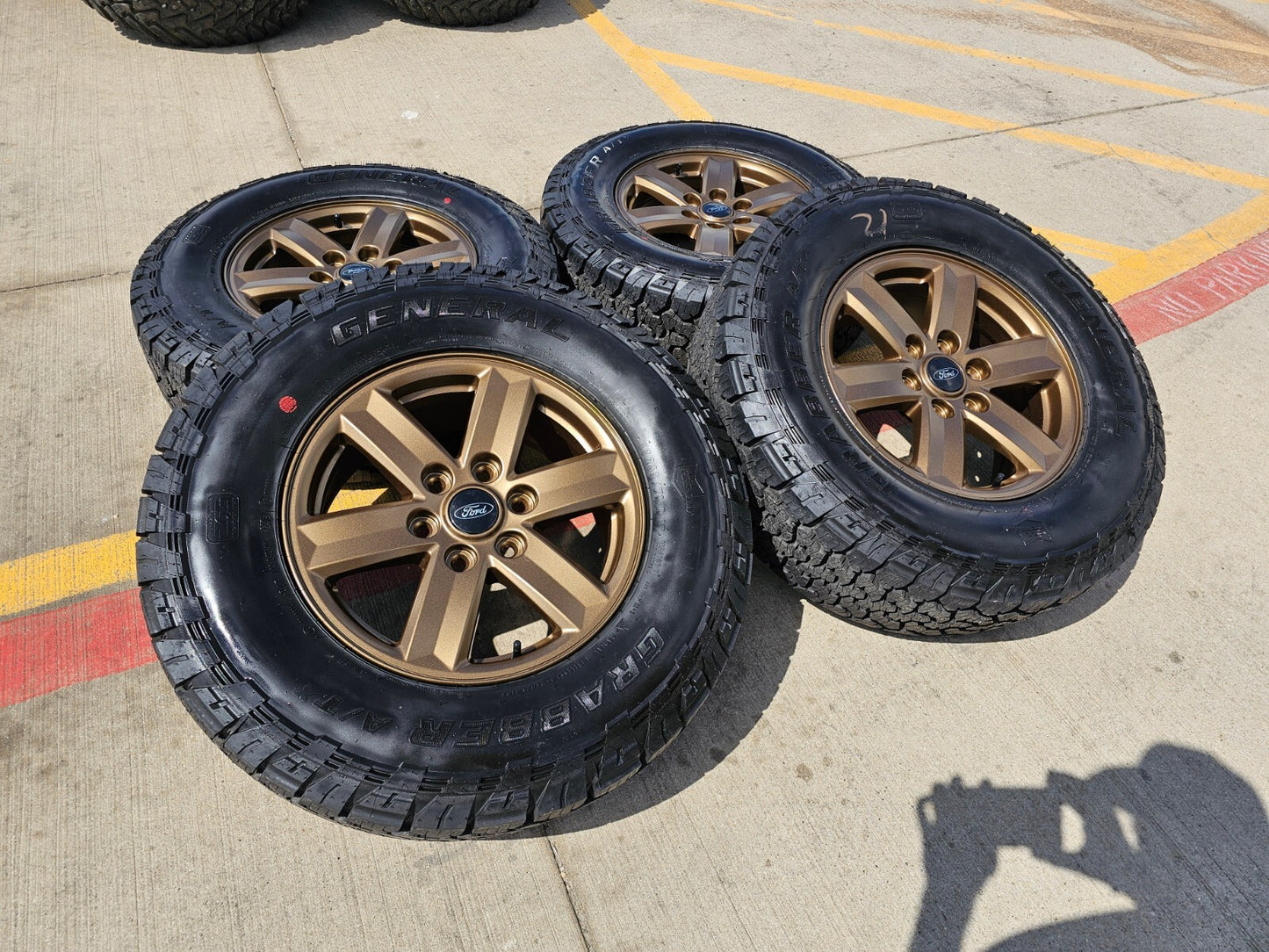 17" Ford F-150 OEM BRONZE Tremor rims wheels tires 10339 A/T 2024 2025 NEW