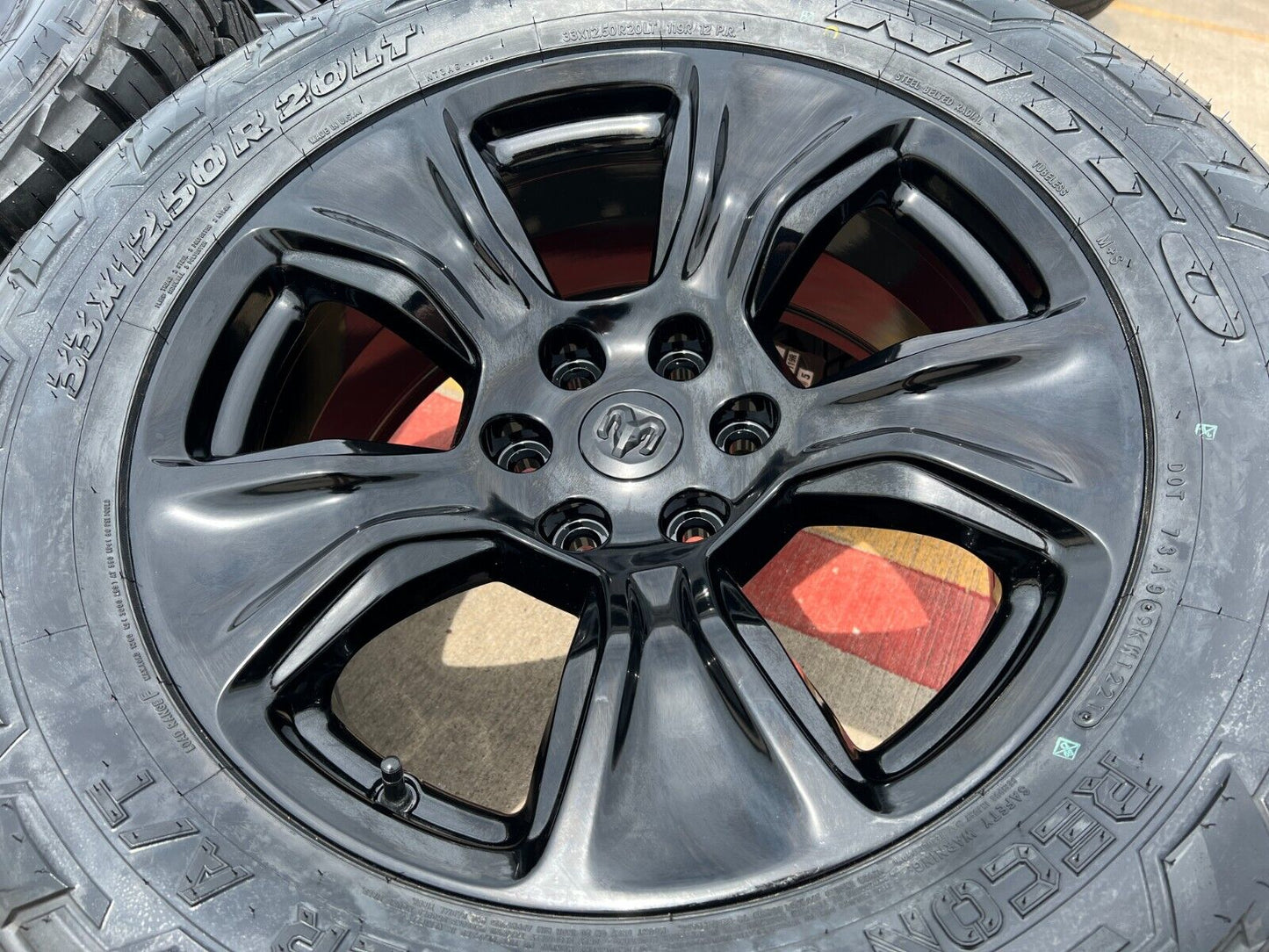 20" Dodge Ram 1500 OEM Laramie wheels rims 2674 tires 2024 2025 NEW 33" NITTO