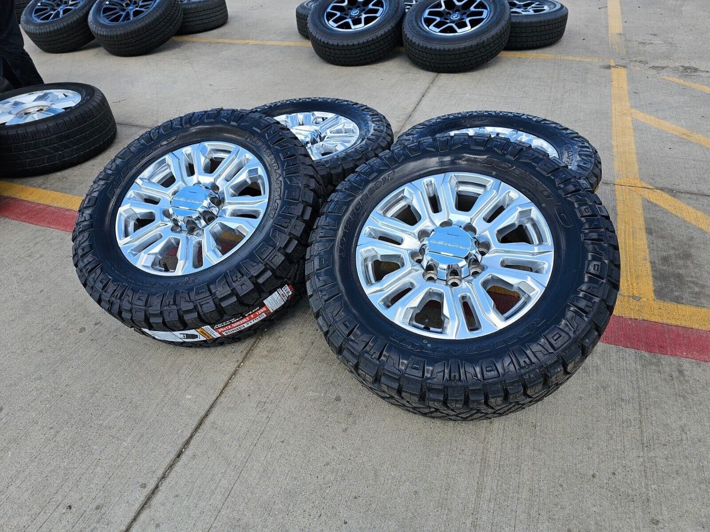 20" GMC Sierra 2500 3500 Denali OEM 5957 wheels rims 2024 2025 tires 35" NEW