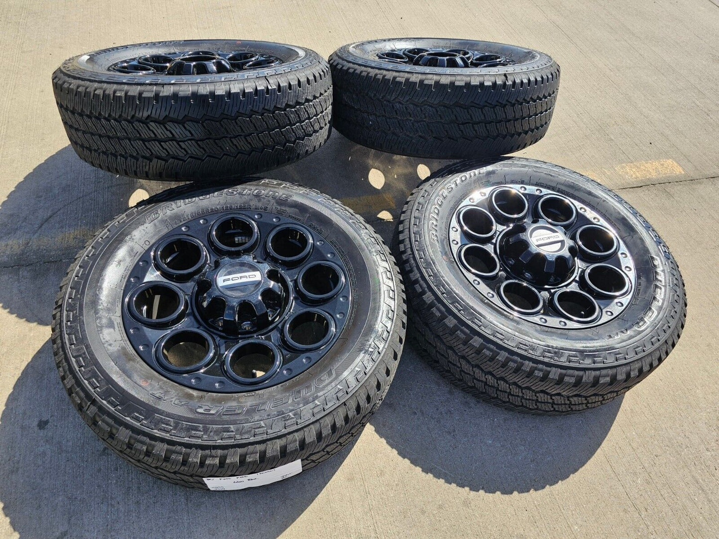 20" Ford F-250 F-350 OEM black TREMOR wheels rims 10299 tires BRIDGESTONE NEW