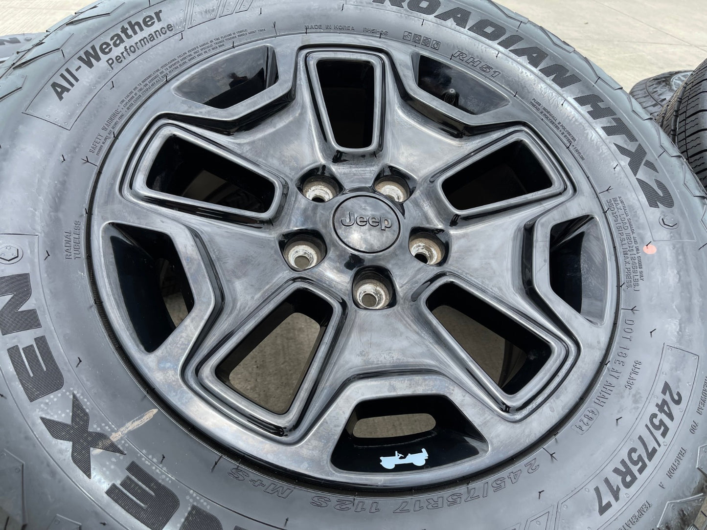 17" Jeep Wrangler Gladiator OEM wheels rims 9118 black tires NEW