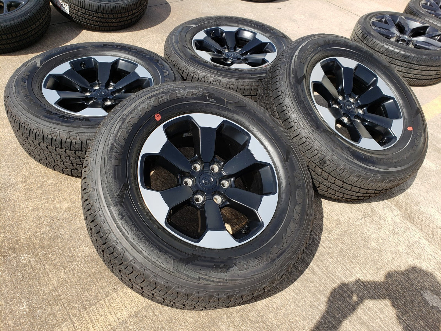 18" Dodge Ram 1500 Rebel Black OEM wheels rims 2671 tires NEW