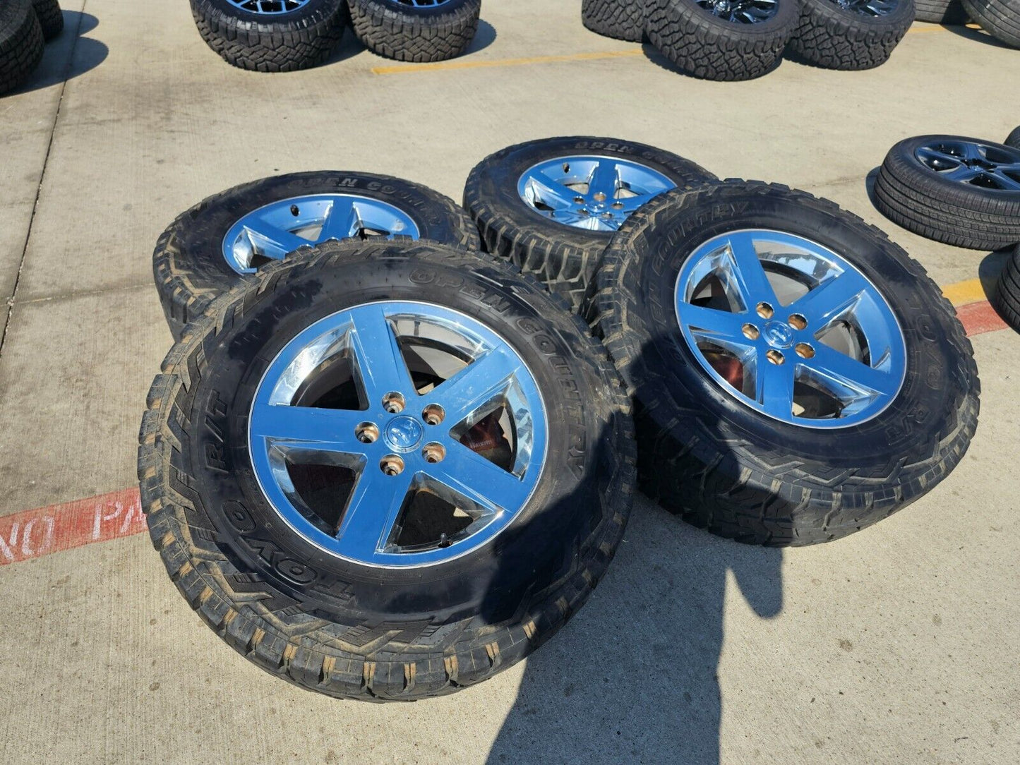 20" Dodge Ram 1500 OEM wheels rims 2364 chrome tires TOYO 37"