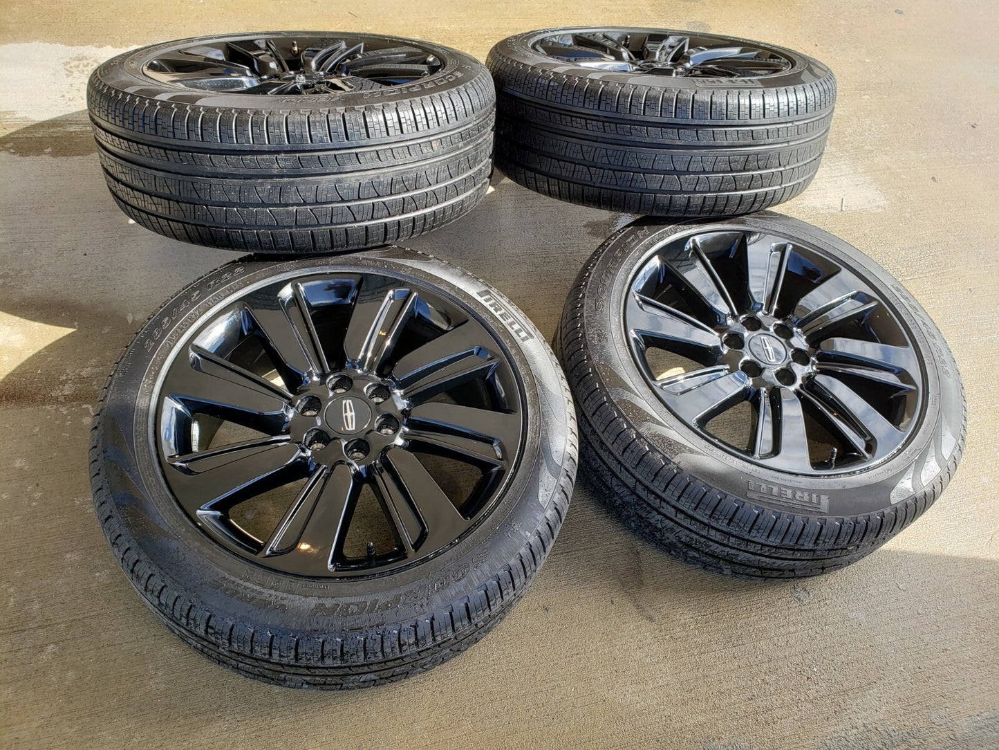 22" Lincoln Navigator OEM rims wheels Black Label 95384 10496 tires NEW
