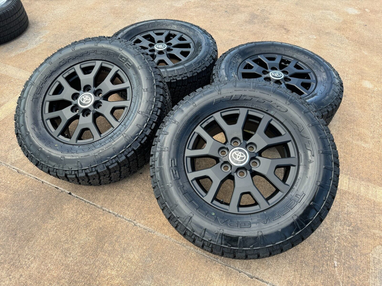 17" Toyota Tacoma 4Runner TRD Matte Black OEM wheels rims tires 2024 2025 NEW