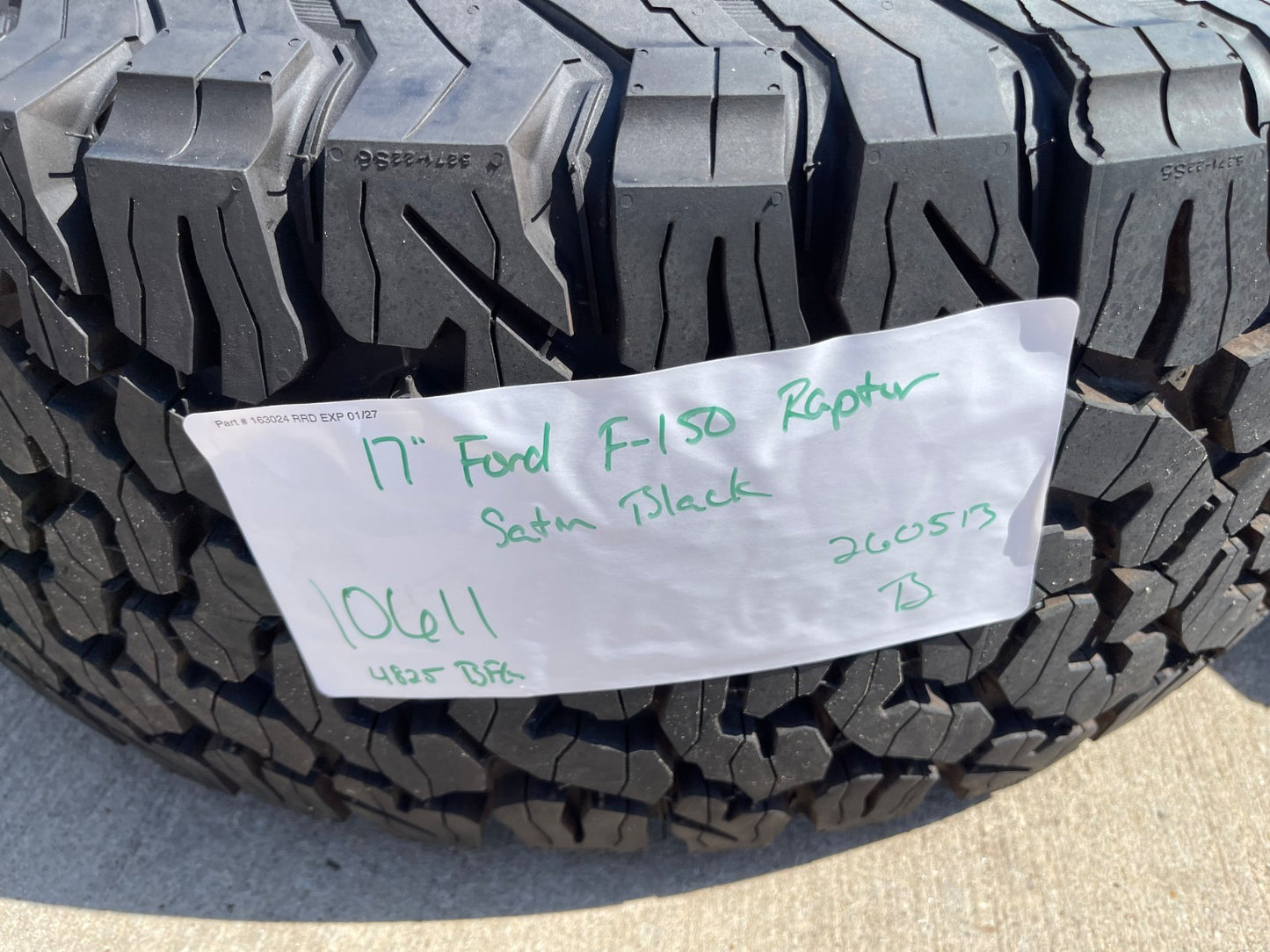 17" Ford F-150 Raptor OEM 10611 rims wheels Bronco 2025 2026 2027 BFG 35" NEW