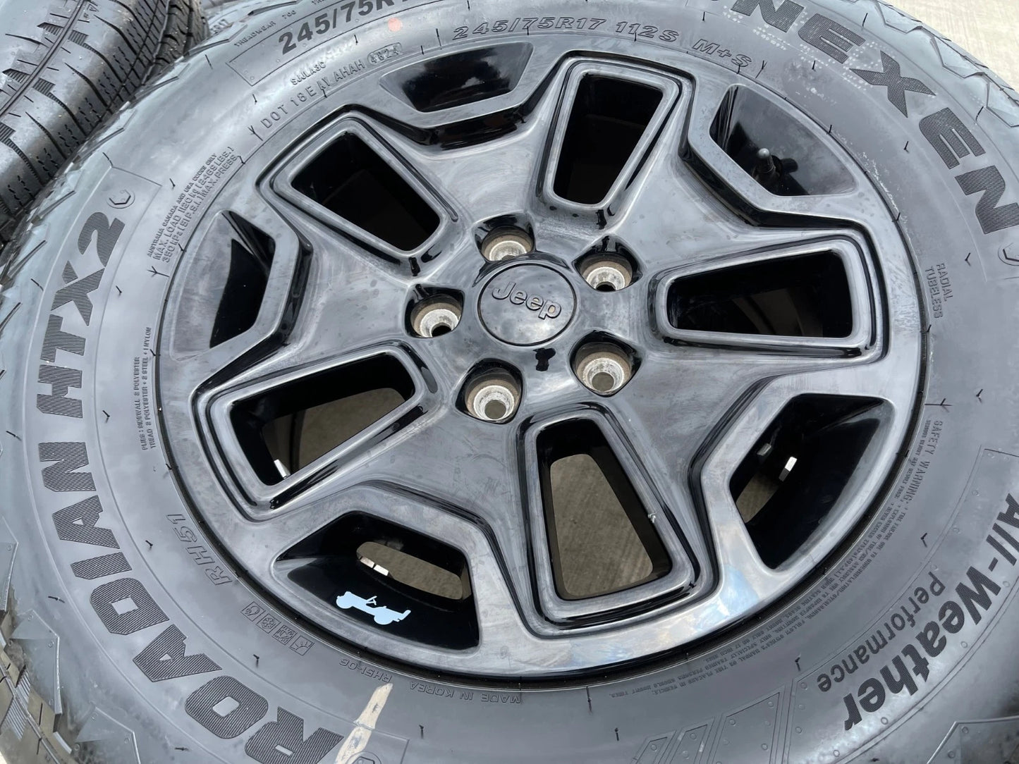 17" Jeep Wrangler Gladiator OEM wheels rims 9118 black tires NEW