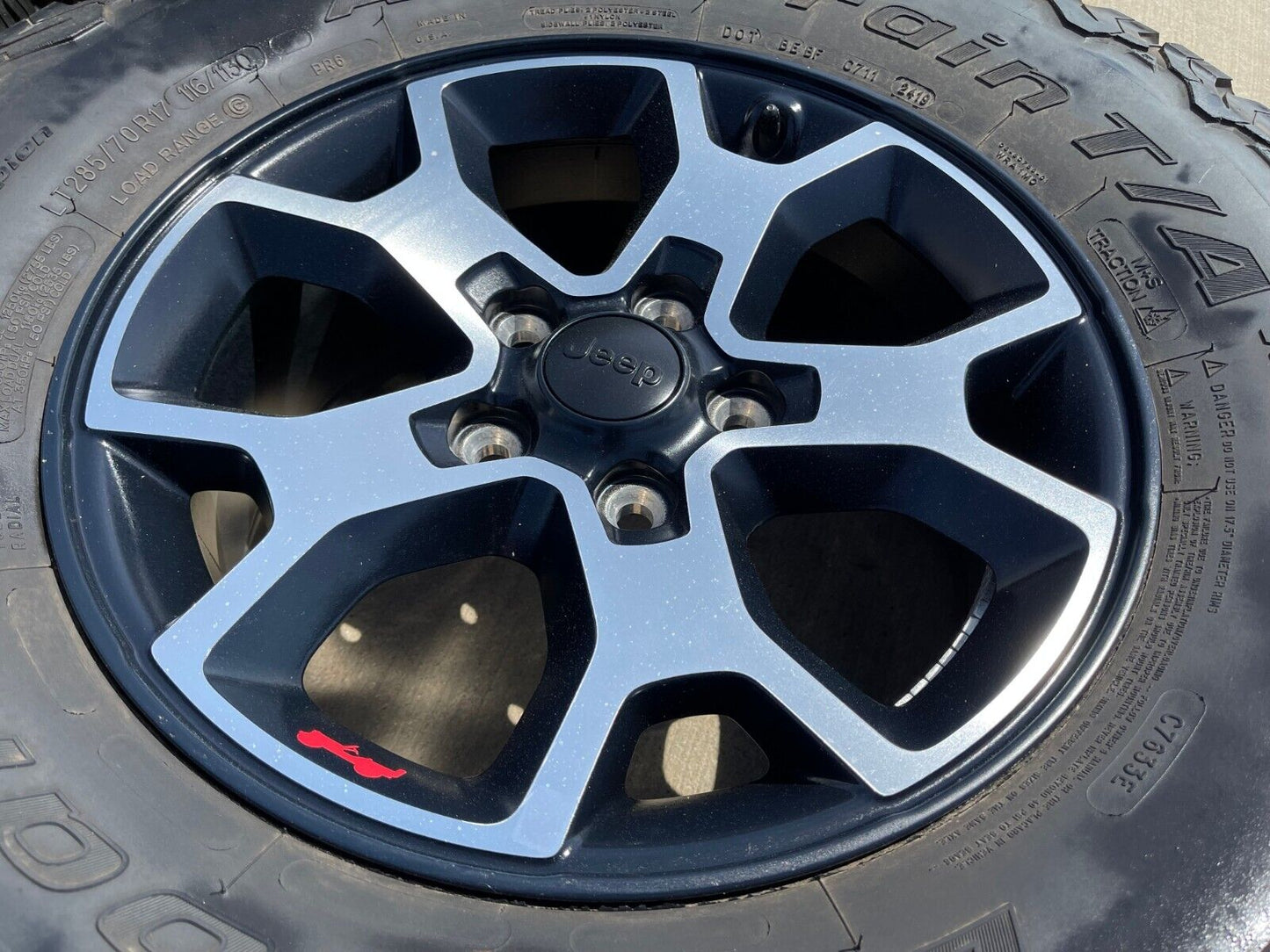 17" Jeep Wrangler Rubicon OEM 9218 Black wheels rims Gladiator BFG
