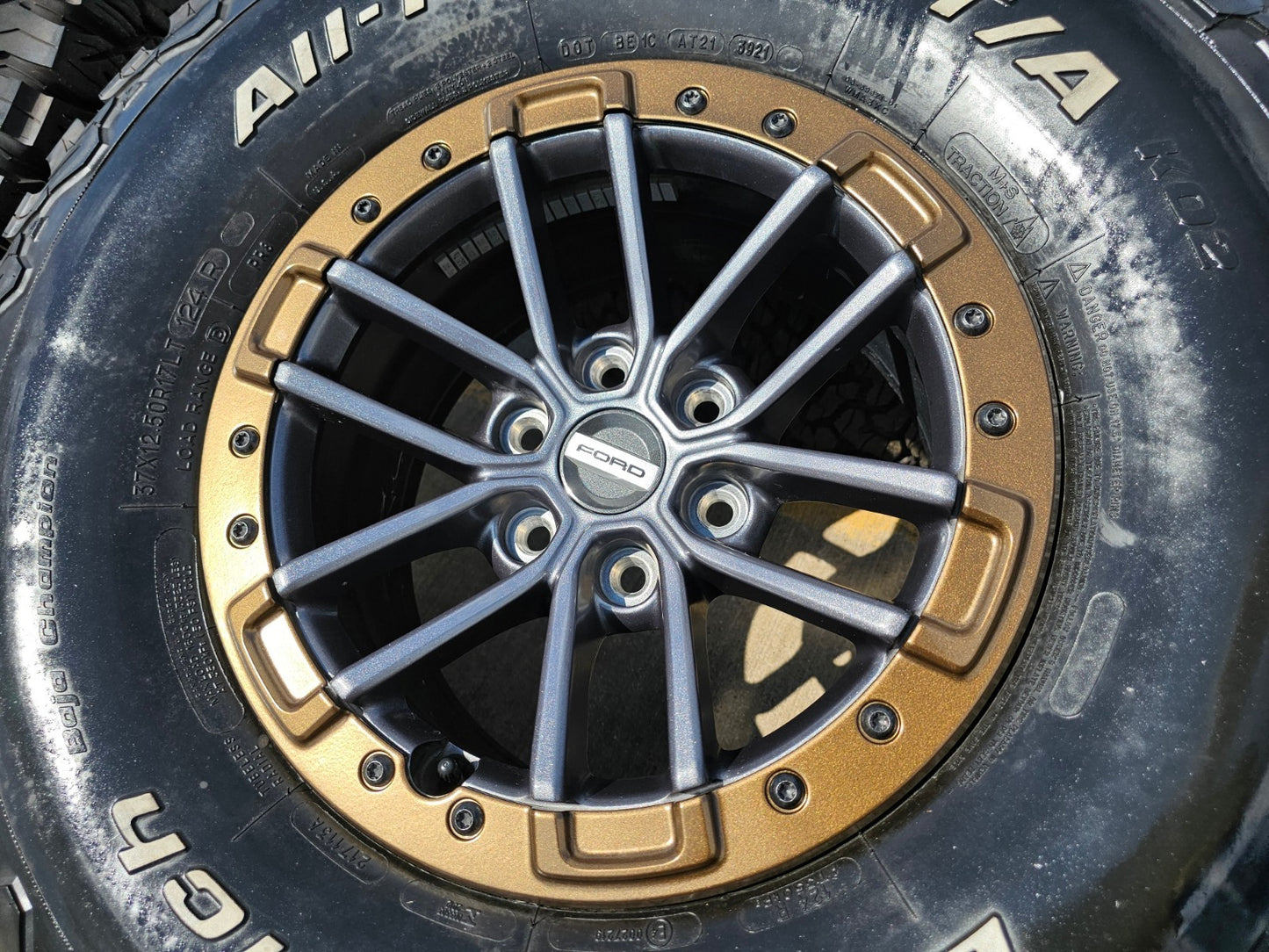 17" Ford F-150 Raptor OEM rims wheels BEADLOCK 96450 Expedition 37" BFG BRONZE
