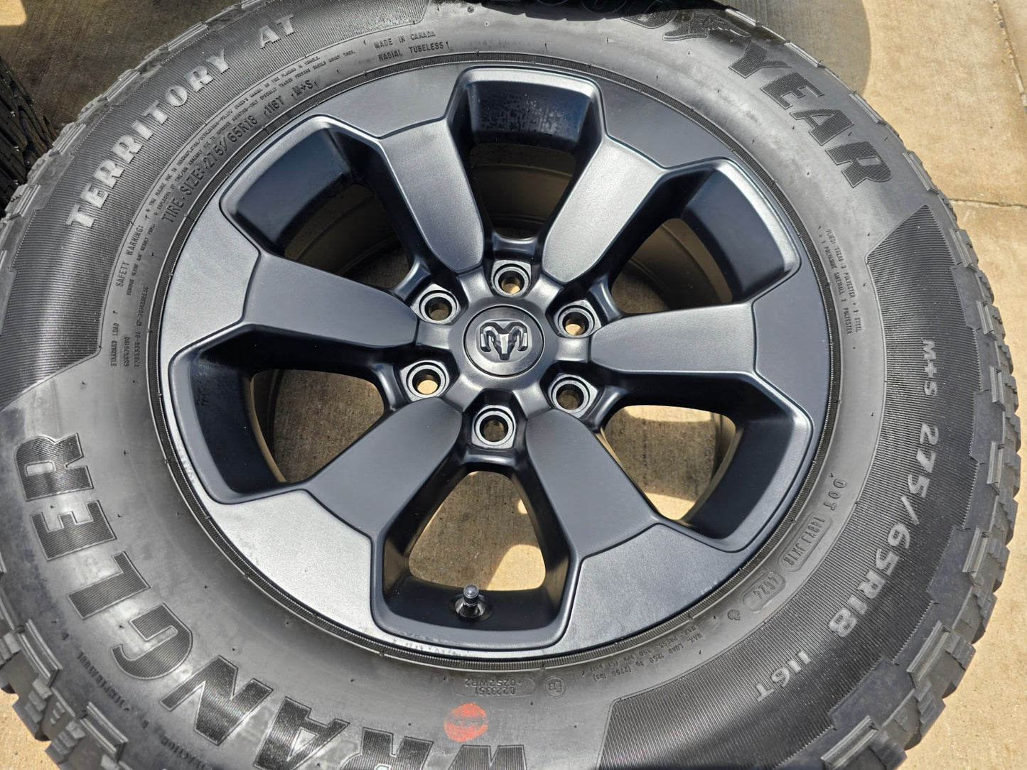 18" Dodge Ram 1500 Rebel Black OEM wheels rims 2671 tires 2023 2024 2025 NEW