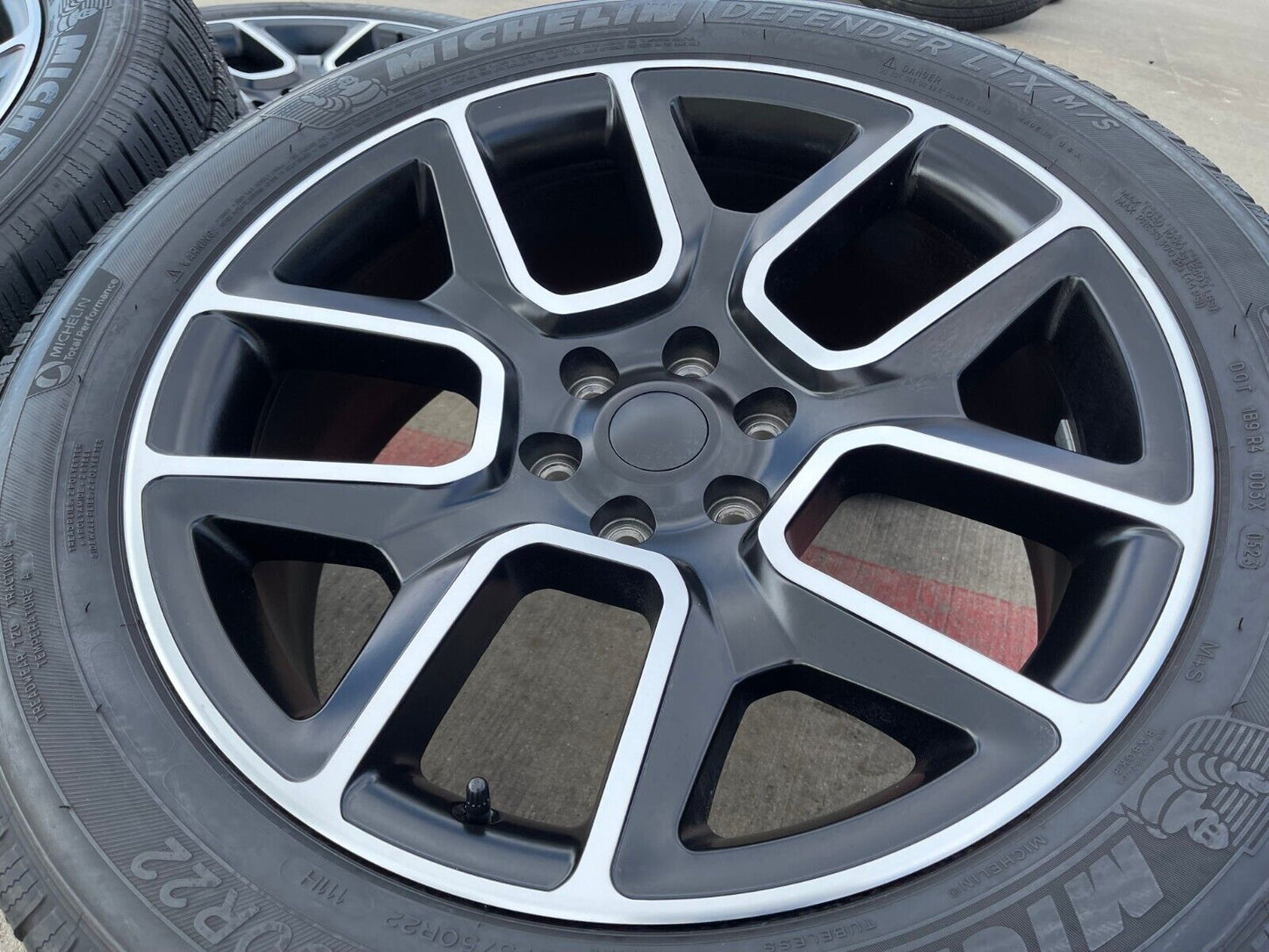 22" Dodge Ram 1500 OEM Replica LIMITED Laramie wheels rims black 2725 2684 tires