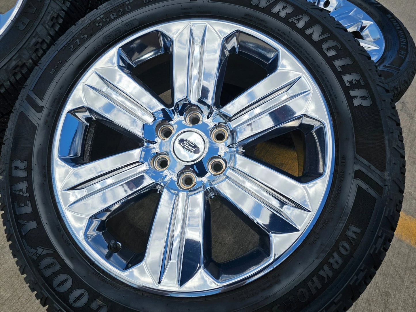 20" Ford F-150 Expedition OEM Lariat chrome rims wheels 10171 tires GOODYEAR
