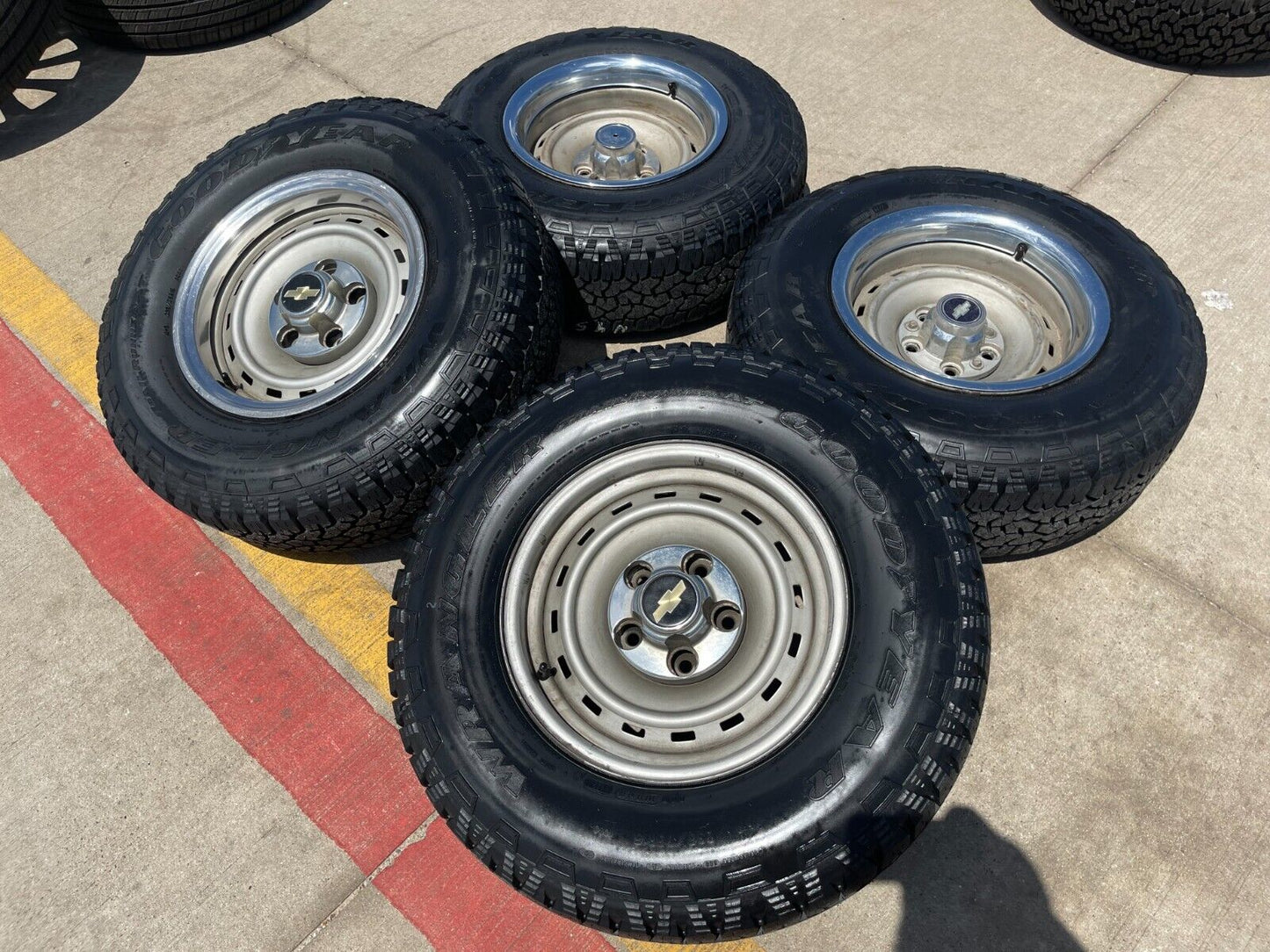 15" Chevy K1500 Blazer Old School Chevy wheels rims GMC NEW tires 5x120 5x4.75