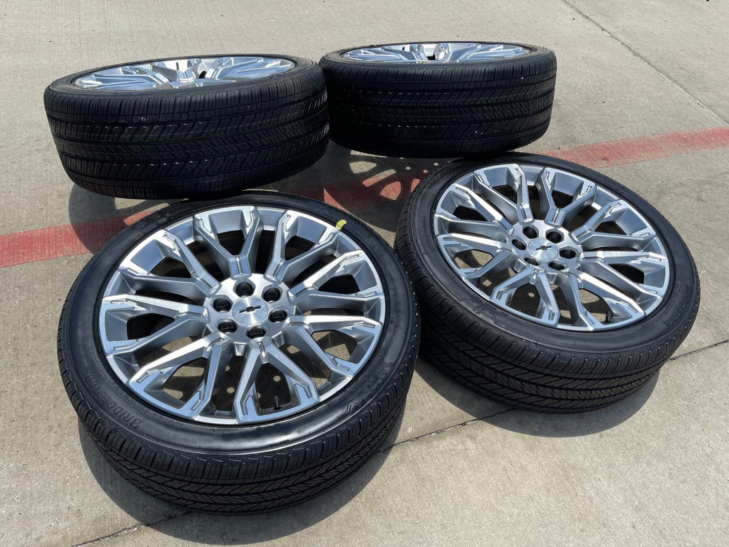24" Chevy Tahoe LTZ GMC Yukon Sierra Denali OEM wheels rims tires 2025 2026 NEW