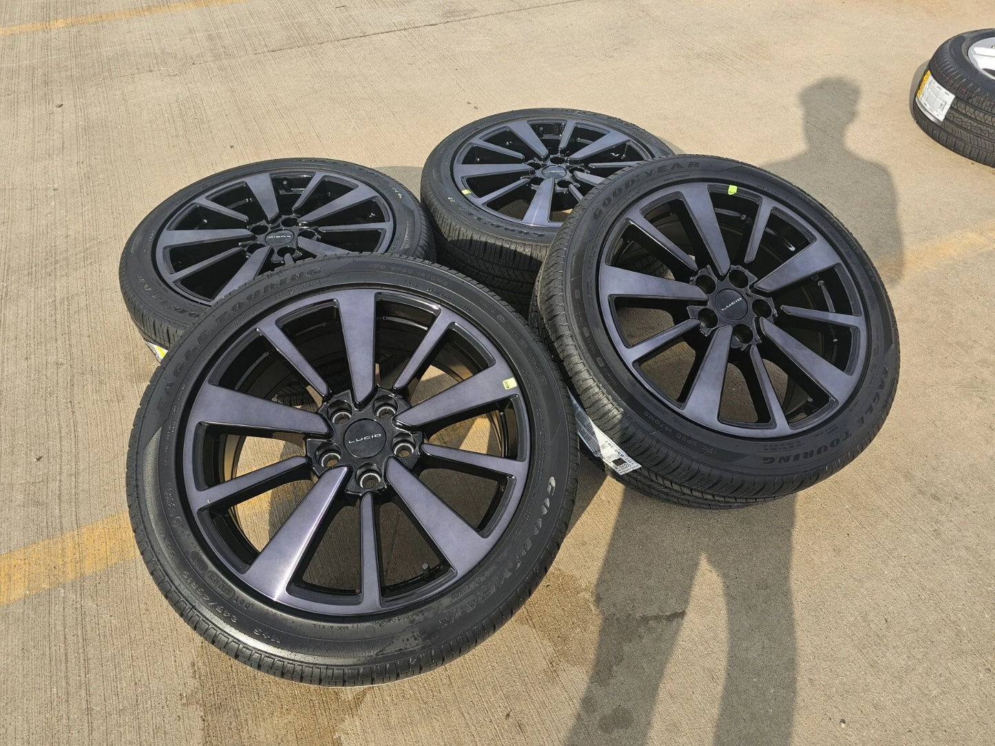 19" Lucid Air OEM Grand Touring black wheels rims tires 5x120 2023 2024 2025 NEW