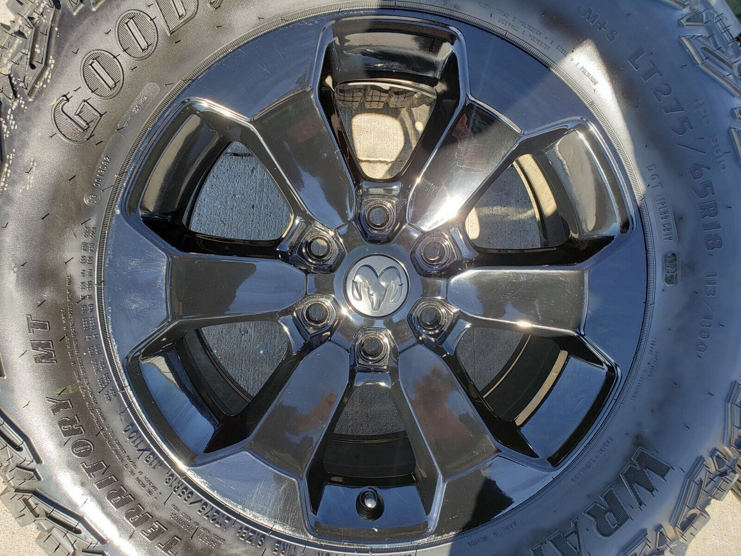 18" Dodge Ram 1500 Rebel Black OEM wheels rims 2671 tires 2023 2024 2025 NEW