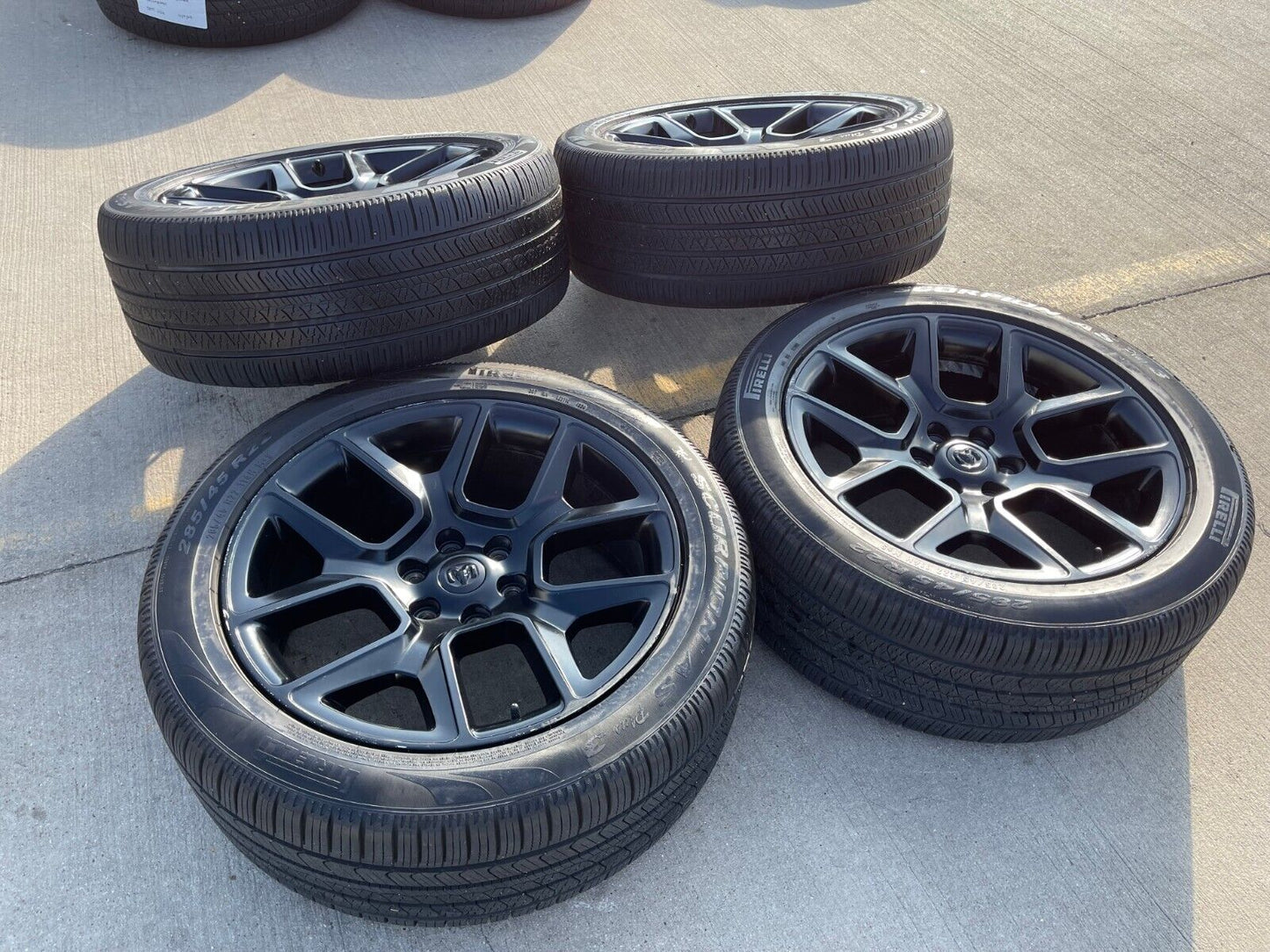 22" Dodge Ram 1500 OEM LIMITED Laramie wheels rims black 2725 2684 tires
