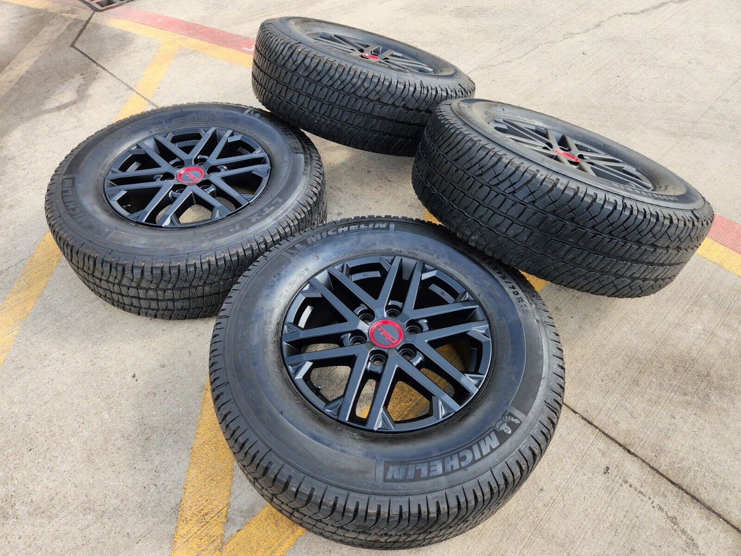 18" Toyota Tundra TRD OEM wheels rims 75281 black Sequoia LX600 tires MICHELIN