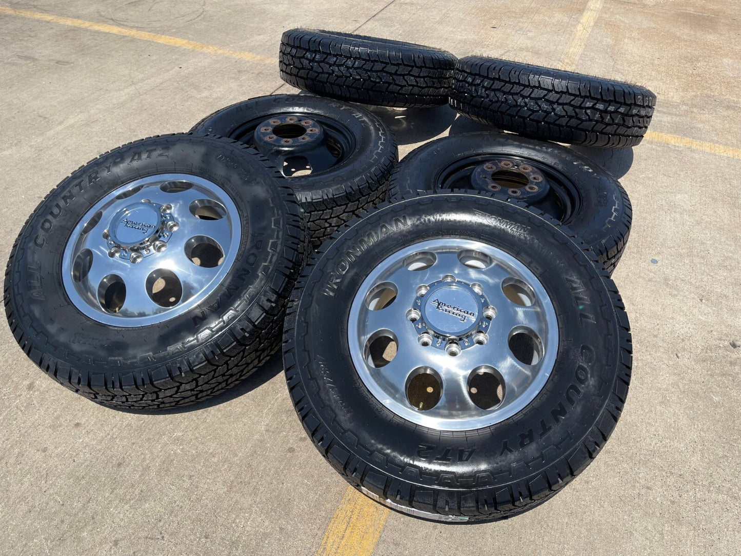 17" American Racing AR204 Dodge Ram 3500 DUALLY OEM wheels rims 8x165 8x6.5 NEW