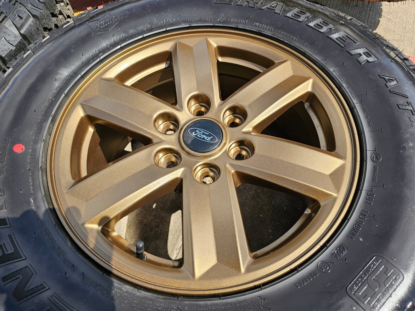 17" Ford F-150 OEM BRONZE Tremor rims wheels tires 10339 A/T 2024 2025 NEW