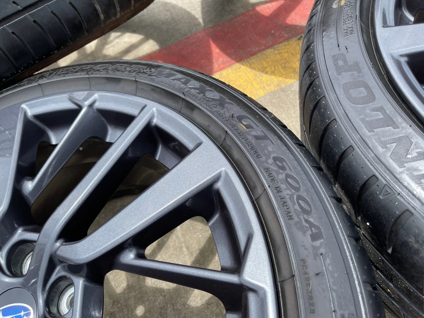 18" Subaru WRX OEM wheels rims 68896 tires