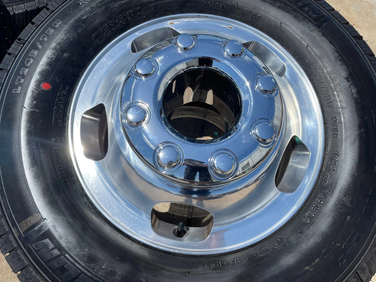 17" Ford F-350 Dually OEM 14077 14078 rims wheels Michelin M/S2 NEW