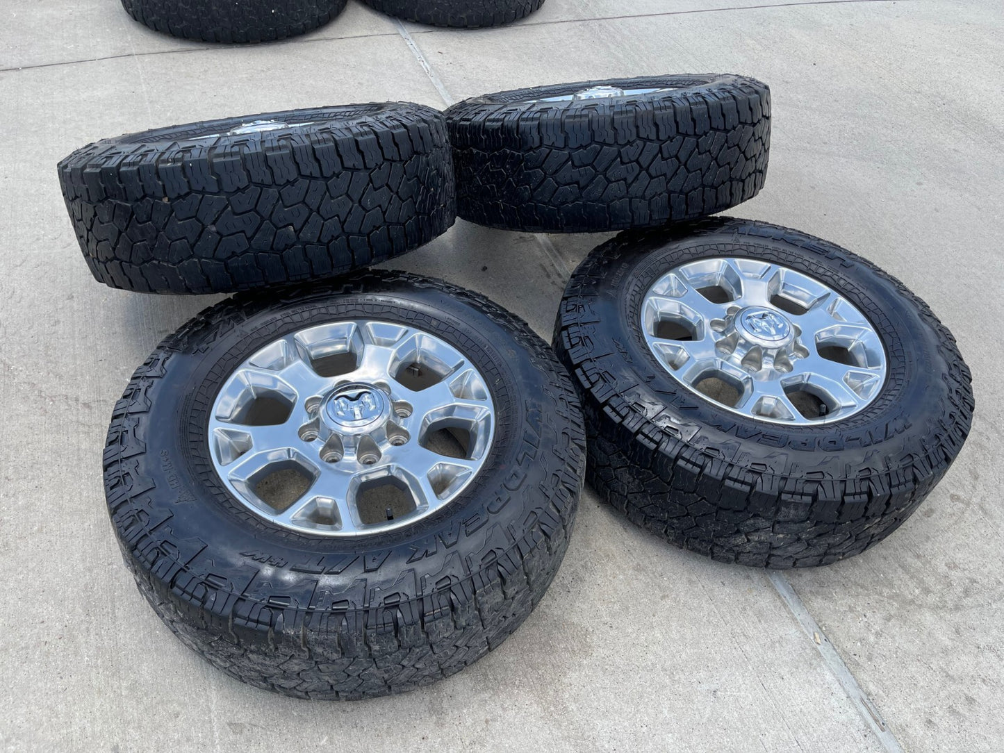 18" Ram 2500 3500 Laramie Power Wagon OEM wheels rims 2693 tires FALKEN A/T4