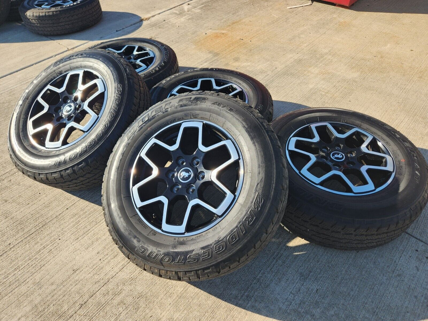 18" Ford Bronco wheels rims black 10389 Ranger tires 2022 2023 2024 2025